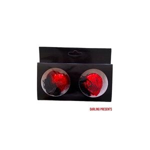 STELLA SEQUIN HEARTS PASTIES WITH TASSELS WOMEN COLOR RED SIZE OS